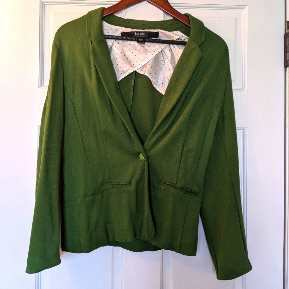 Green Casual Blazer